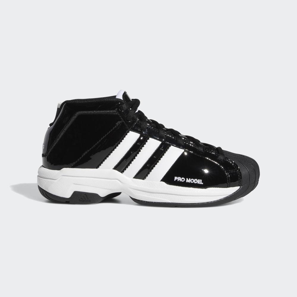 Adidas Boys' Pro Model 2G Basketball Shoes Black/White Ireland EG2158